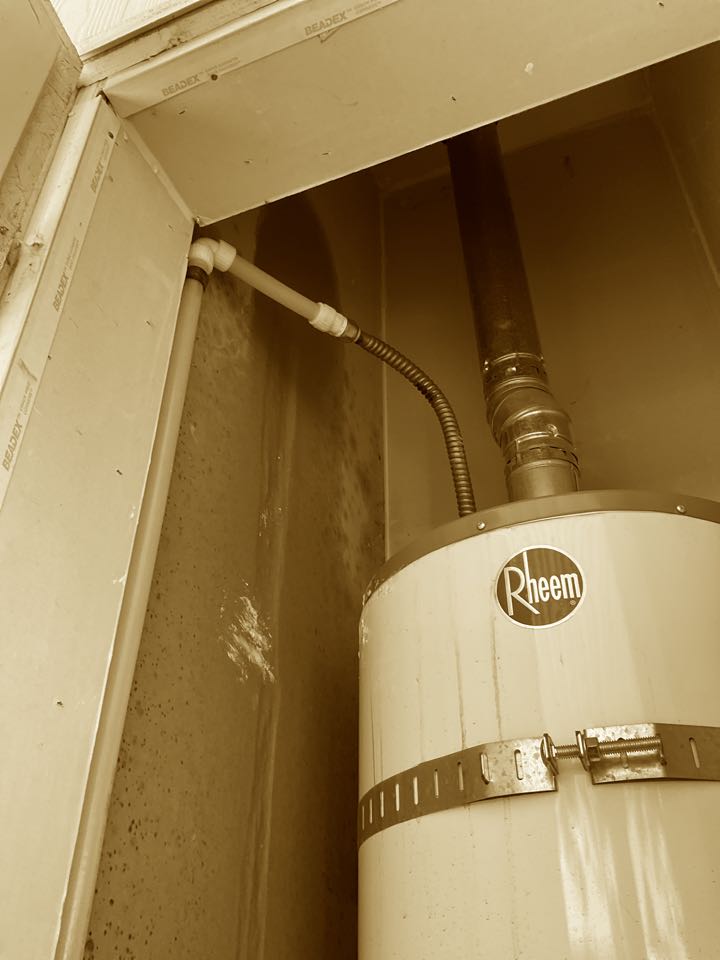 Repaired leaking water line