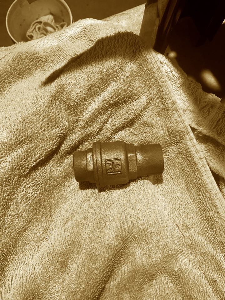 Repaired noisy recirc check valve