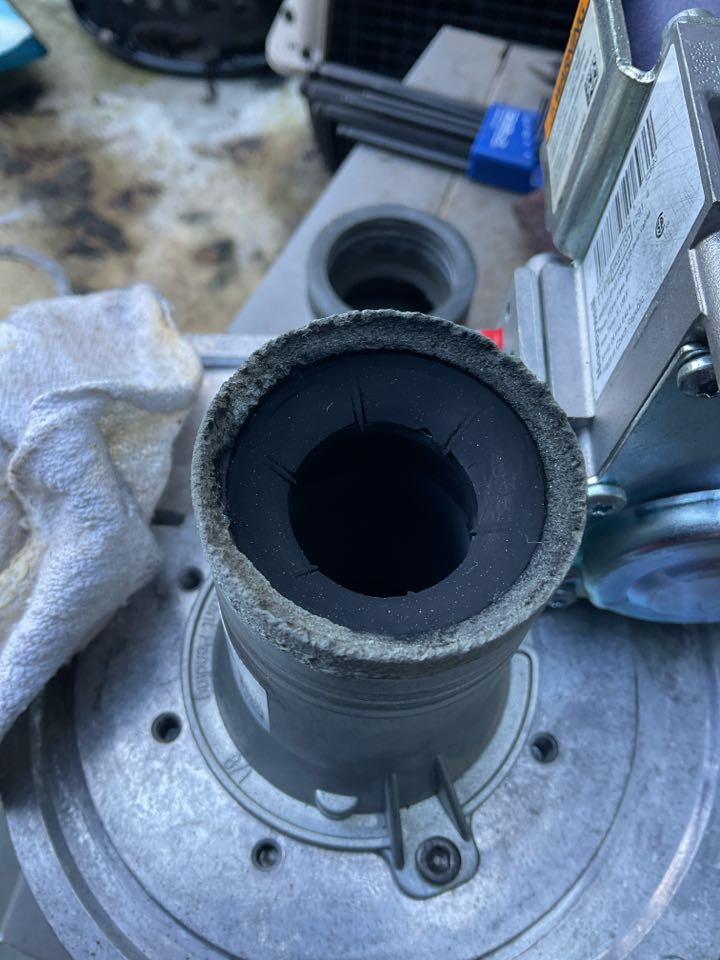 Repaired condensing boiler