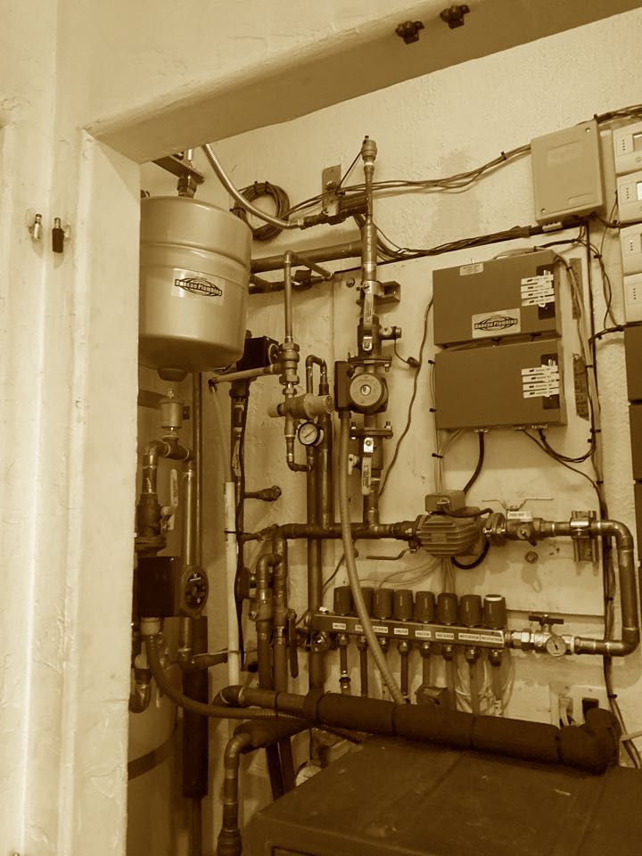 Repaired hydronic heating system