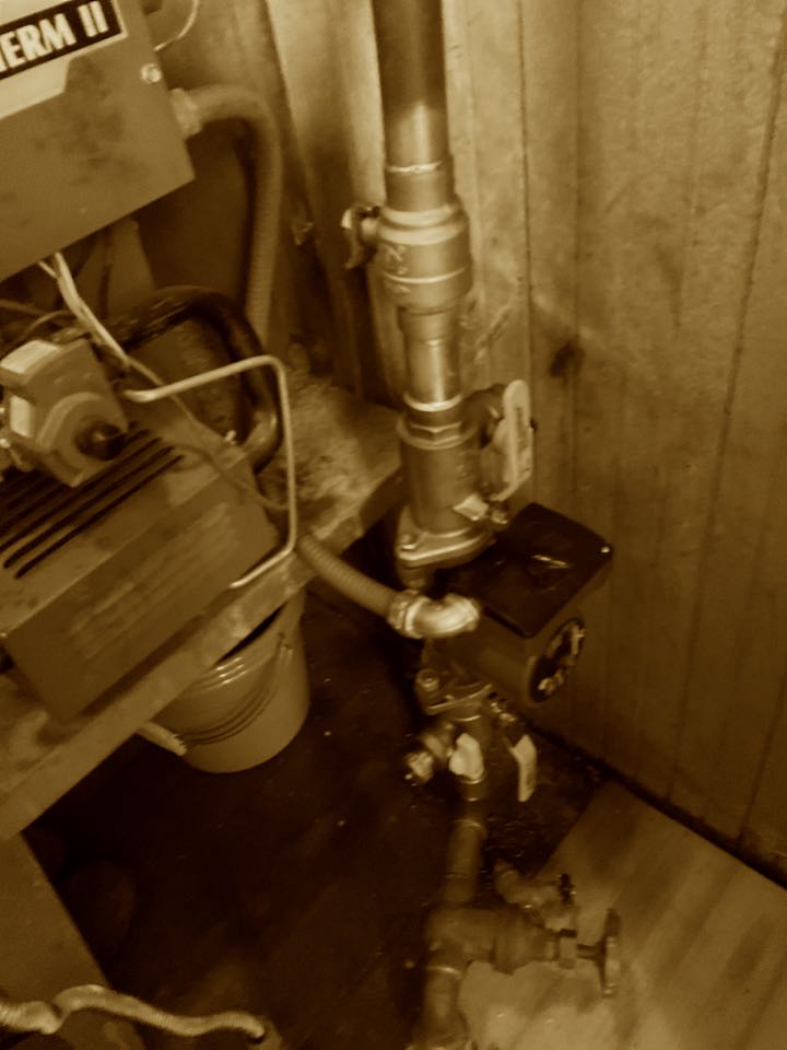 Repaired hydronic heating system