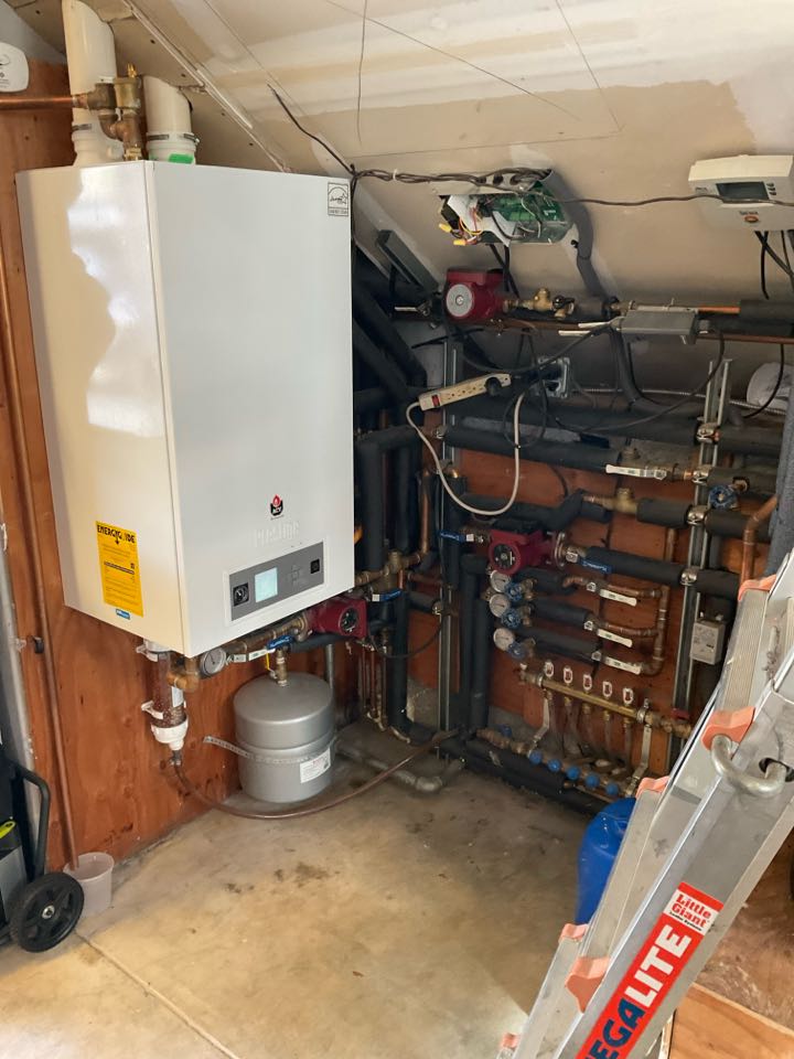 Repaired boiler and solar panels