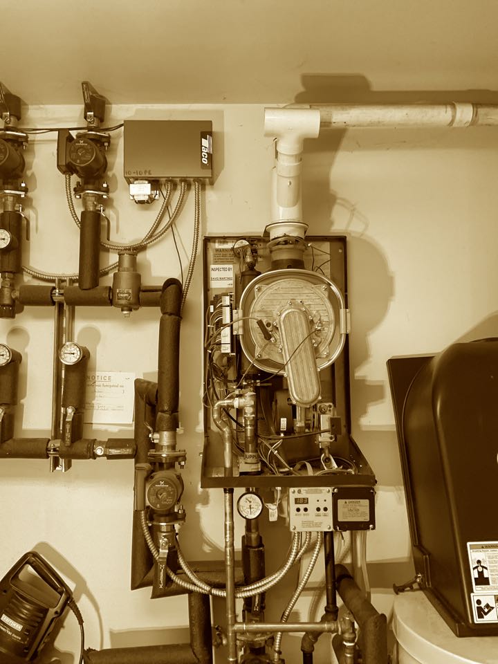 Repaired hydronic heating system