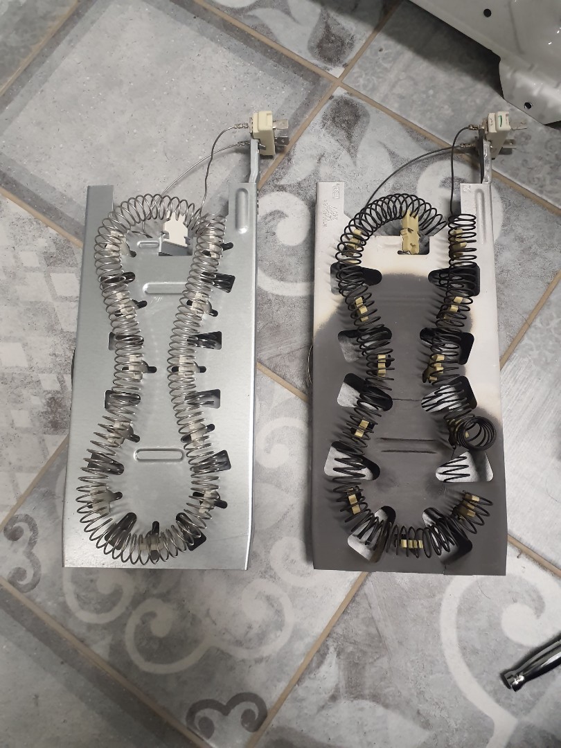 Performed maytag dryer heating element and vaccum out.