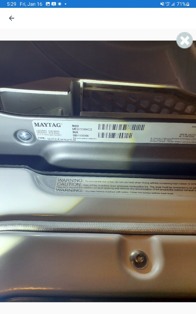 maytag dryer not starting 