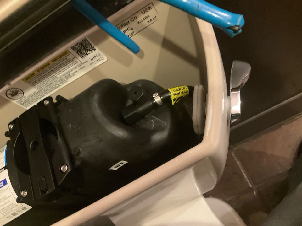 The pressure assist handle assembly bar was constantly popping off not allowing the toilet to flush. I replaced the bar handle assembly with a new universal cable handle assembly and the toilet was flushing fine.