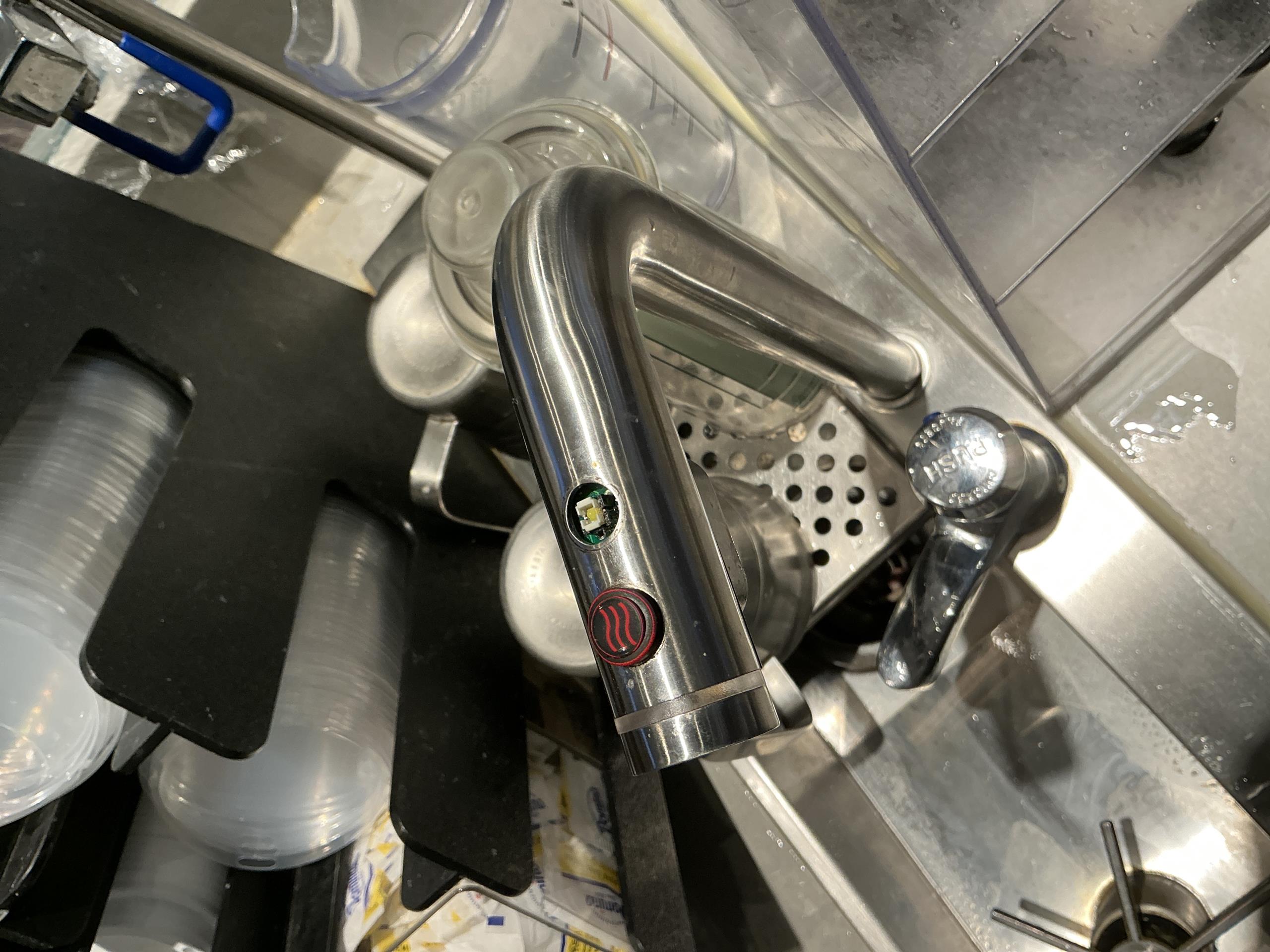 Upon arrival, I assessed the broken Marco faucet and proceeded to replace it with a new two-handle instant hot and cold faucet. The new faucet was sourced from our shop, and I signed for Nichole during the pickup. I installed a 1-12” supply line, ensuring a secure connection. Additionally, I used a 3/8 x 1/4 compression fitting to connect the supply line to the faucet. To complete the installation, I utilized some 1/4” copper line from an ice maker kit, which was a cost-effective solution. The job was completed efficiently, ensuring the faucet functions properly.