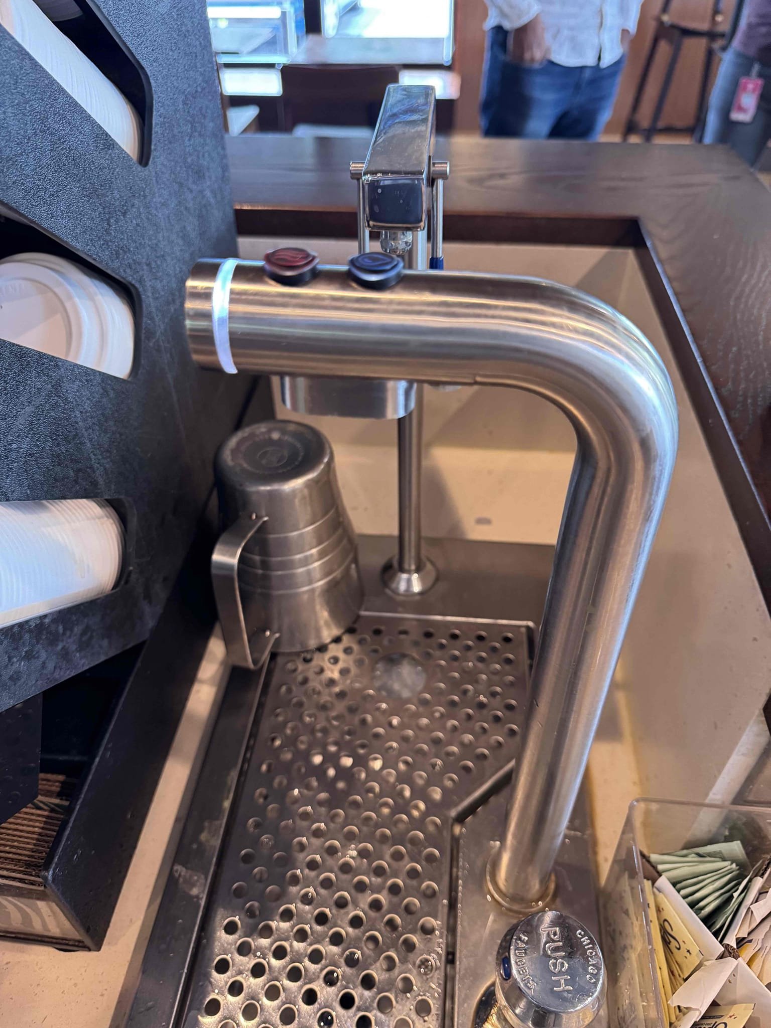 Upon arrival, I assessed the reported low pressure issue with the Marco instant hot and other faucets. After thorough testing, I confirmed that the pressure was adequate at 50psi. I also inspected the bathrooms, finding the flush valves to be efficient at 1.6 gallons per flush. Despite the initial concerns, I found no faults with the Marco. If any issues had been present, I would have replaced it. The work was completed on the right bar sink, and I signed off for Emily.