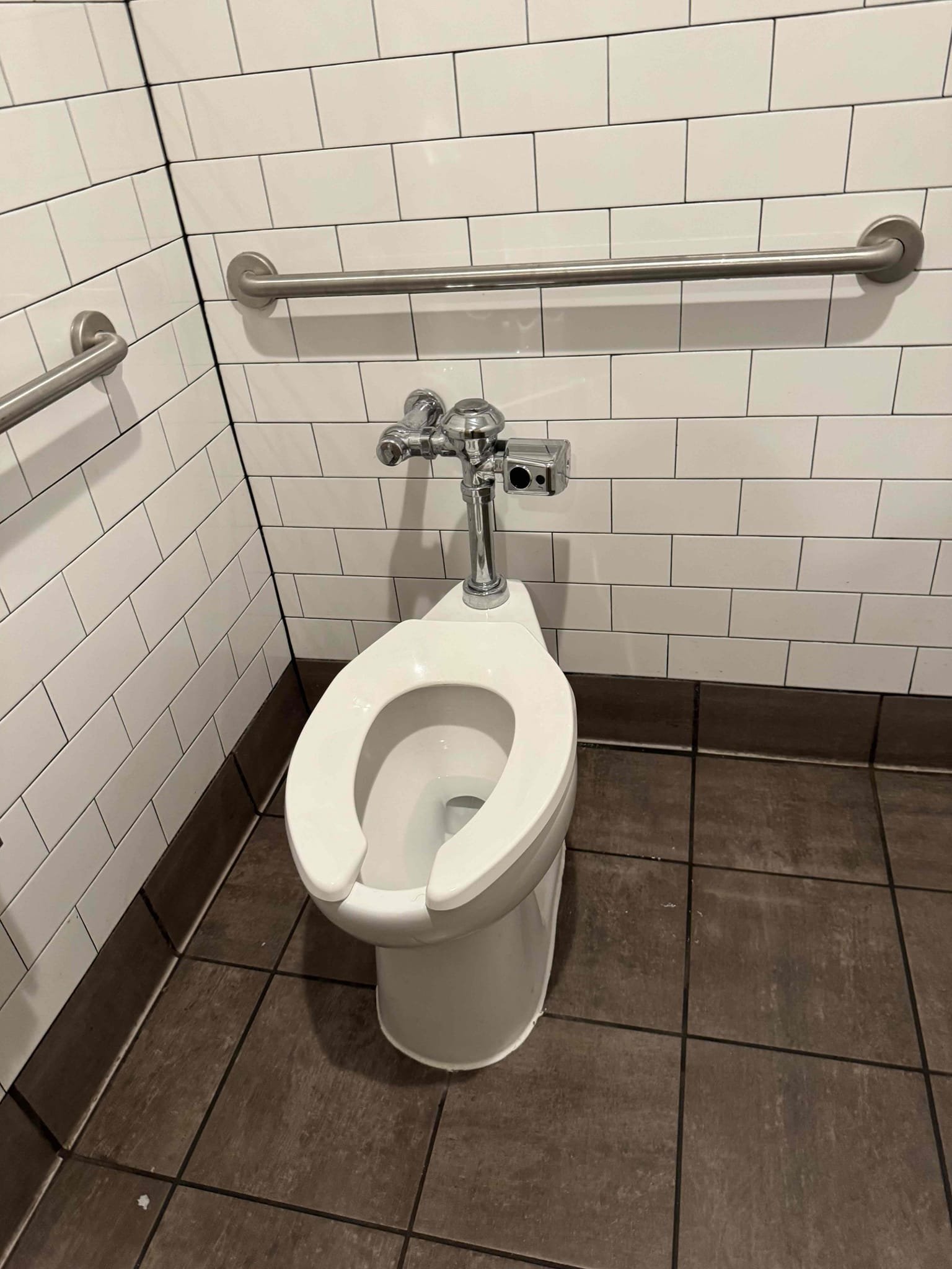 I replaced the diaphragms in the flush valves for the men's toilet and the first stall in the women's bathroom. Additionally, I replaced the batteries in the sensor flush valve on the urinal. I used 2-A-41-A Sloan diaphragms and C batteries for the replacements. The work was completed and signed for by Karen.