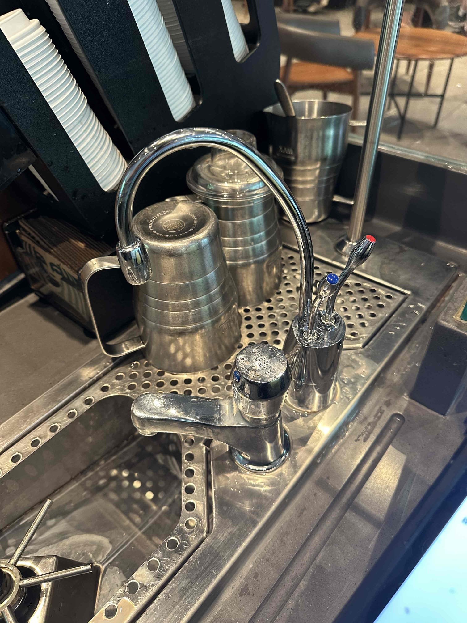 Upon arrival, I was informed that the shift manager had misplaced the aerator for the dual handle Insta Hot unit. After a brief search, it was located. I then inspected both Insta Hot units thoroughly. Each unit was disassembled and examined to ensure all parts were present and in good condition. The aerator was carefully installed on the dual handle unit, and both units were reassembled. Following the installation, I tested each unit to confirm they were functioning correctly. Both units operated smoothly, with no leaks or malfunctions detected. The job was completed successfully, ensuring the units are ready for use.