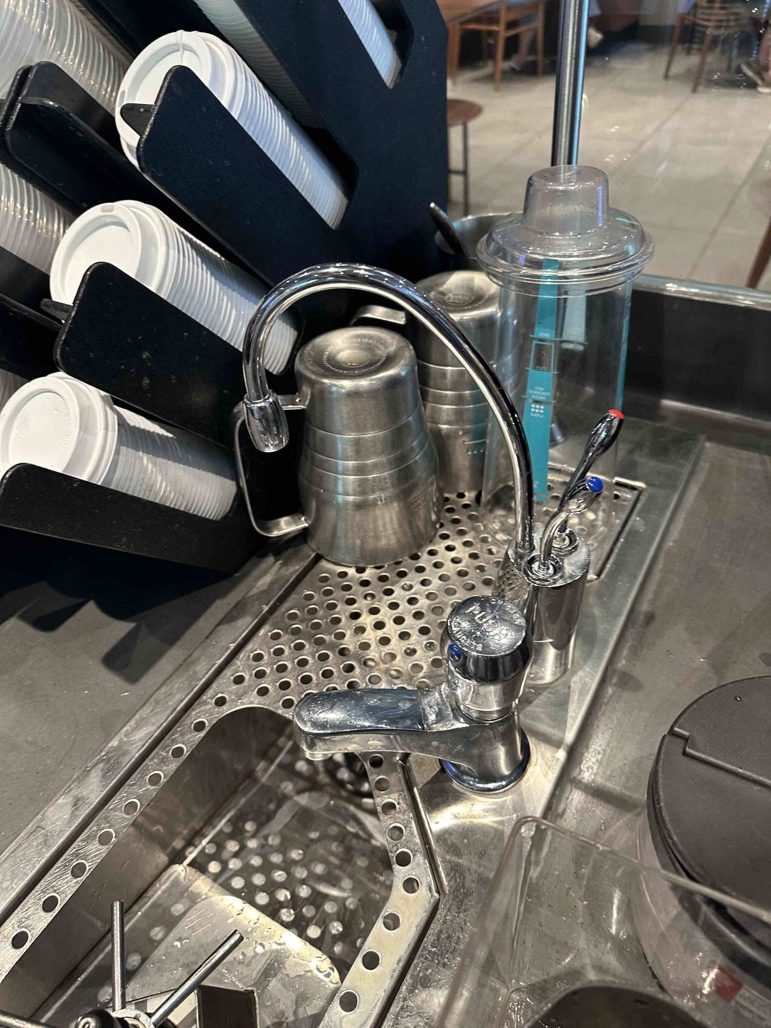 Upon arrival, I was informed that the shift manager had misplaced the aerator for the dual handle Insta Hot unit. After a brief search, it was located. I then inspected both Insta Hot units thoroughly. Each unit was disassembled and examined to ensure all parts were present and in good condition. The aerator was carefully installed on the dual handle unit, and both units were reassembled. Following the installation, I tested each unit to confirm they were functioning correctly. Both units operated smoothly, with no leaks or malfunctions detected. The job was completed successfully, ensuring the units are ready for use.