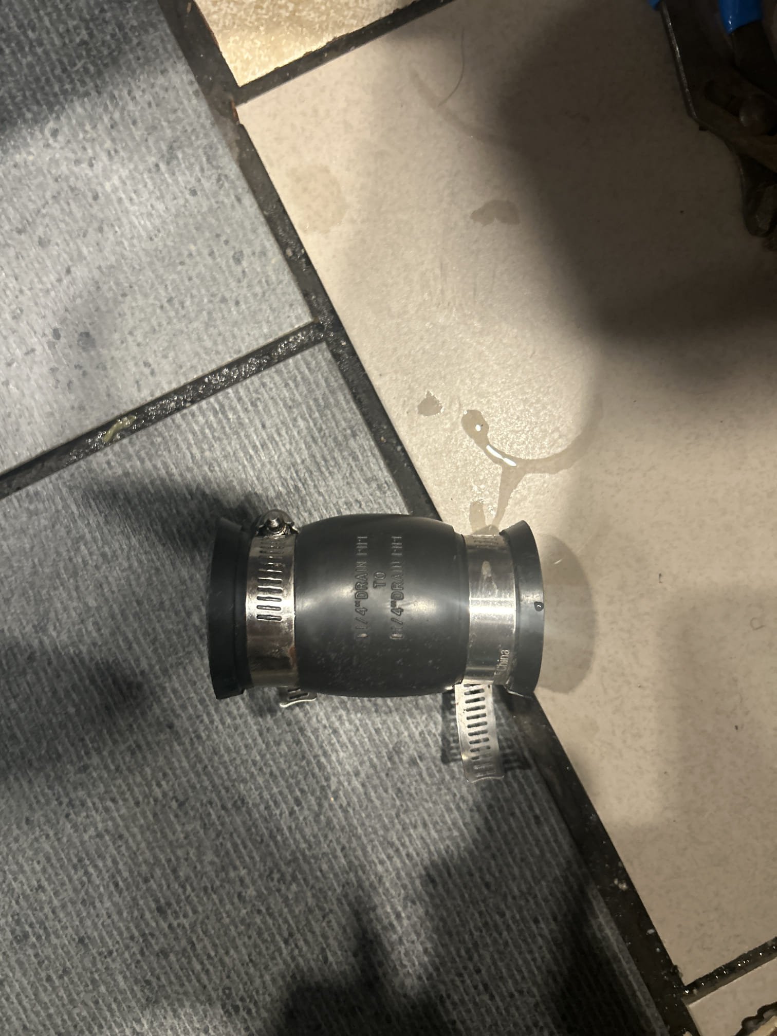 Upon arrival, I first consulted with the manager to understand the issue. The 1-inch PVC ice bin drain had a 1-inch 1/4 fern coupler that had failed, causing a leak. I carefully removed the faulty fern coupler and assessed the situation. To resolve the issue, I installed a new fitting and connected it with a hard pipe to the floor sink. This ensured a secure and leak-free connection. The drain is now functioning properly. I used 4 inches of 1-inch PVC and two 1-inch PVC couplers to complete the repair. The job was completed efficiently, and the leak has been successfully resolved.