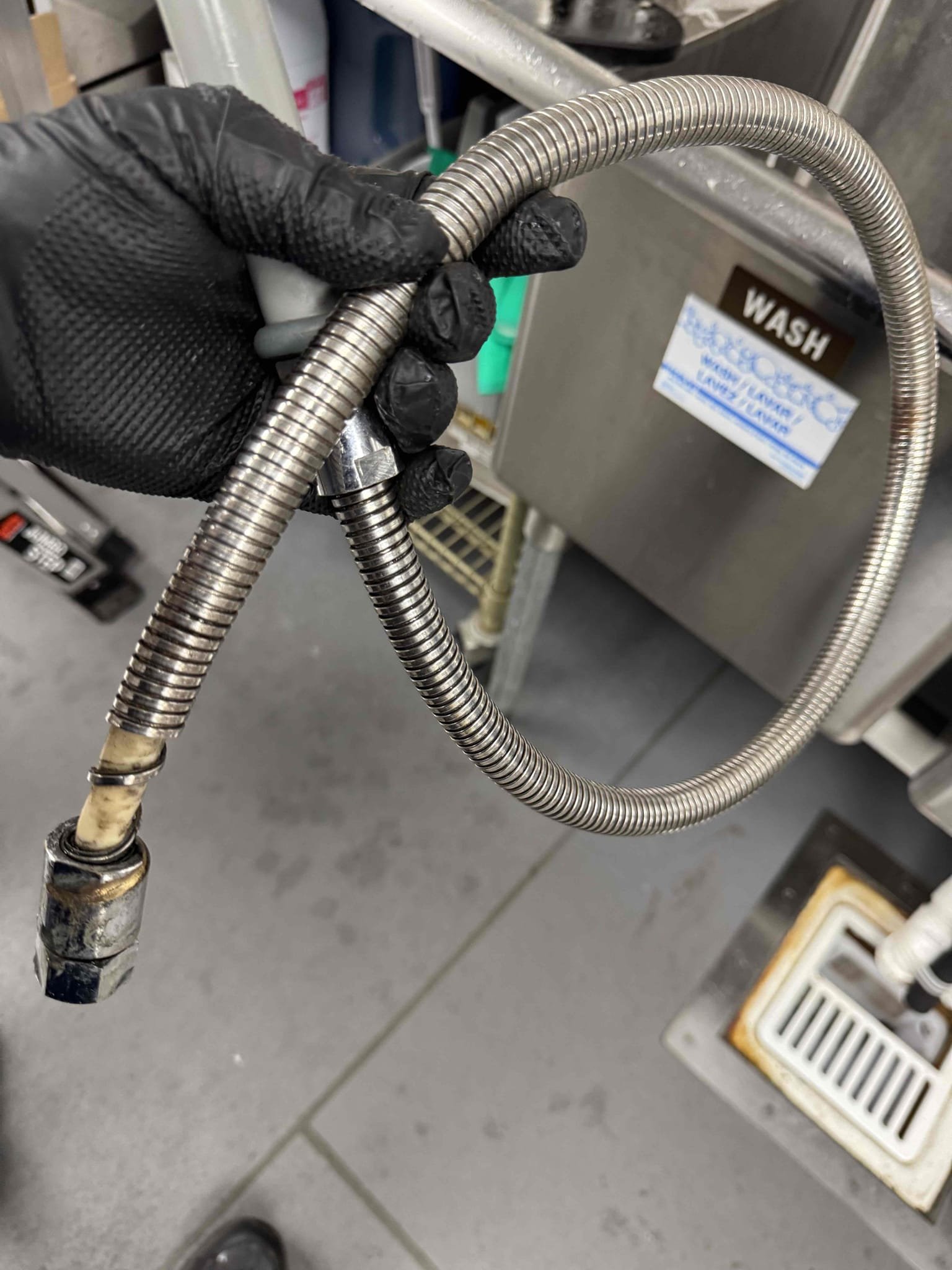 Upon inspection, the sprayer hose and the pre-rinse spring of the composite sink faucet were found to be broken and leaking. To resolve this issue, I replaced the damaged sprayer hose with a new TNS sprayer hose and the faulty pre-rinse spring with a TNS pre-rinse spring. These replacements effectively stopped the leak, ensuring the faucet now functions properly. Additionally, I assisted in replacing the sediment filter on the filter system, enhancing the overall water quality and performance of the faucet. The repairs were completed efficiently, restoring the faucet to its optimal condition.