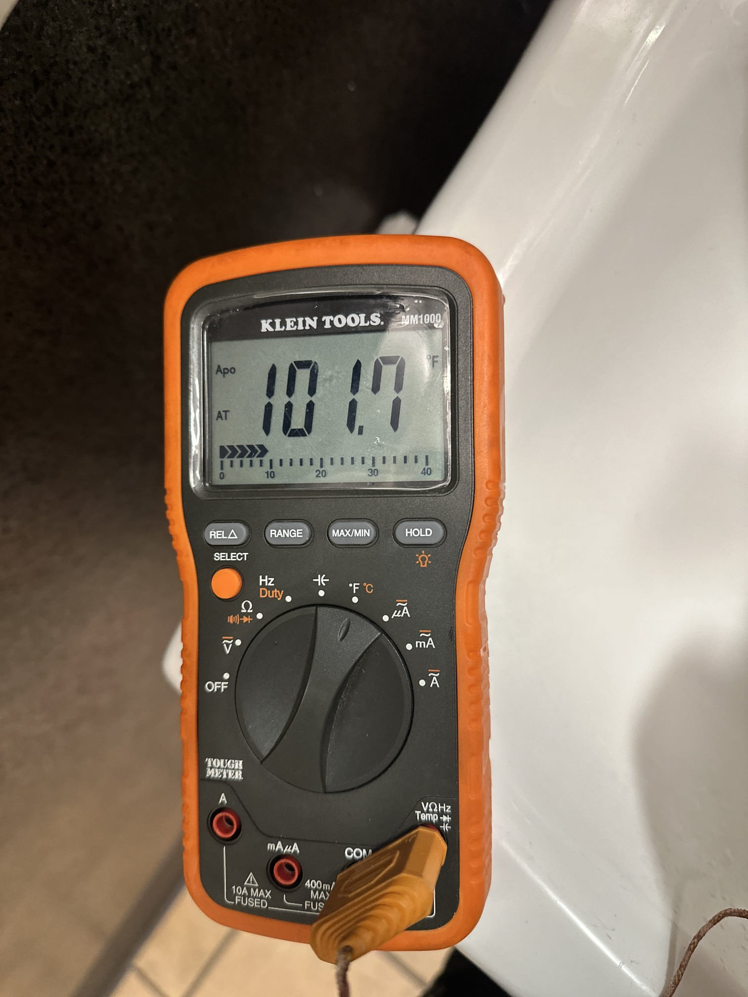 Upon inspection, both bathroom lavatory sinks showed high temperatures, exceeding 100 degrees. The left bathroom had a reversed hot and cold supply line issue. After swapping the lines, neither supply stop functioned. We scheduled a visit after hours to replace the faulty hot and cold supply stops. Upon arrival, we confirmed the need for an after-hours visit. After turning off the water heater and replacing the hot side stop, we switched the supply lines on the faucet. The job was completed in about an hour.