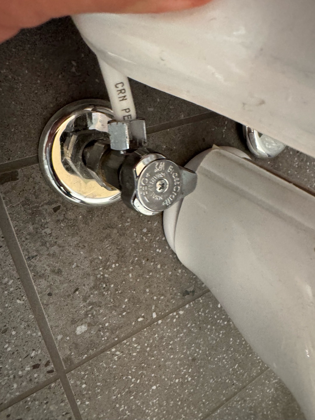 Upon arrival, I identified that the hot water supply angle stop had been turned off, resulting in low pressure at the faucet. I promptly turned the stop back on, ensuring it was securely in the open position. Next, I adjusted the mixing valve to balance the water temperature and flow. After these adjustments, I tested the faucet to confirm that it was functioning correctly. The faucet now operates at the desired pressure and temperature. I completed the task efficiently and signed for the job with the initials "Izzy.