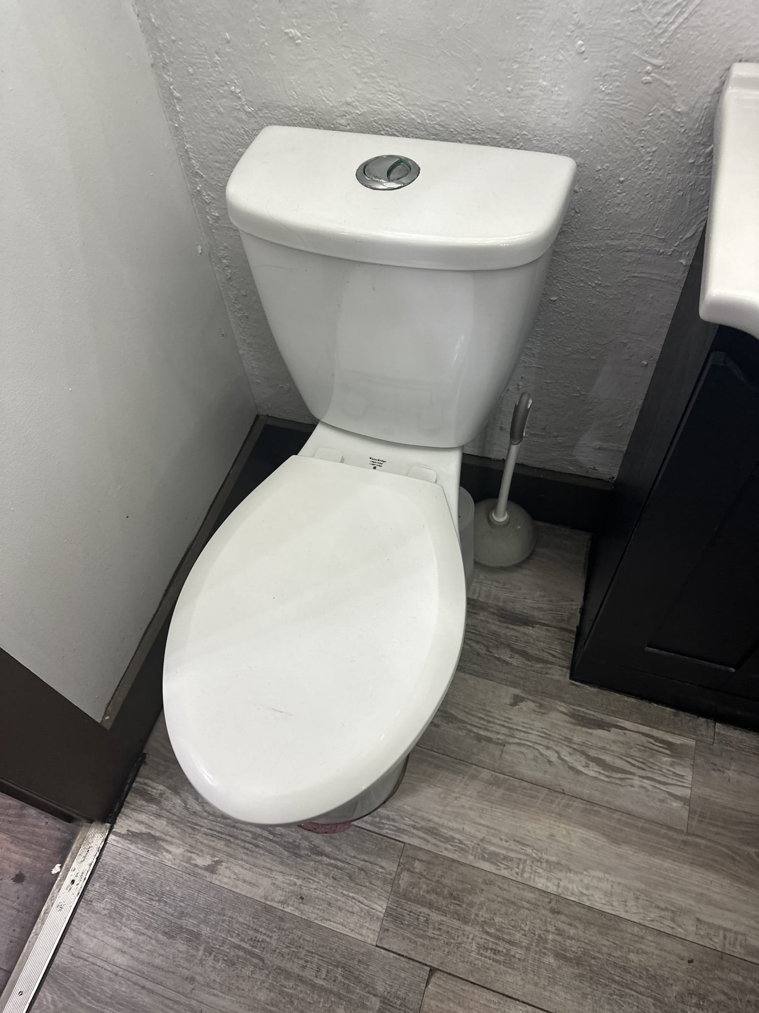 Upon arrival, I inspected the Water Ridge dual flush toilet, which had a small trickle when full. I carefully removed the old flush canister and installed a new one. After turning the water back on, I conducted thorough testing to ensure the toilet was functioning correctly. The new flush canister resolved the issue, and there were no signs of leaks. The toilet now operates smoothly, providing a reliable and quiet performance.
