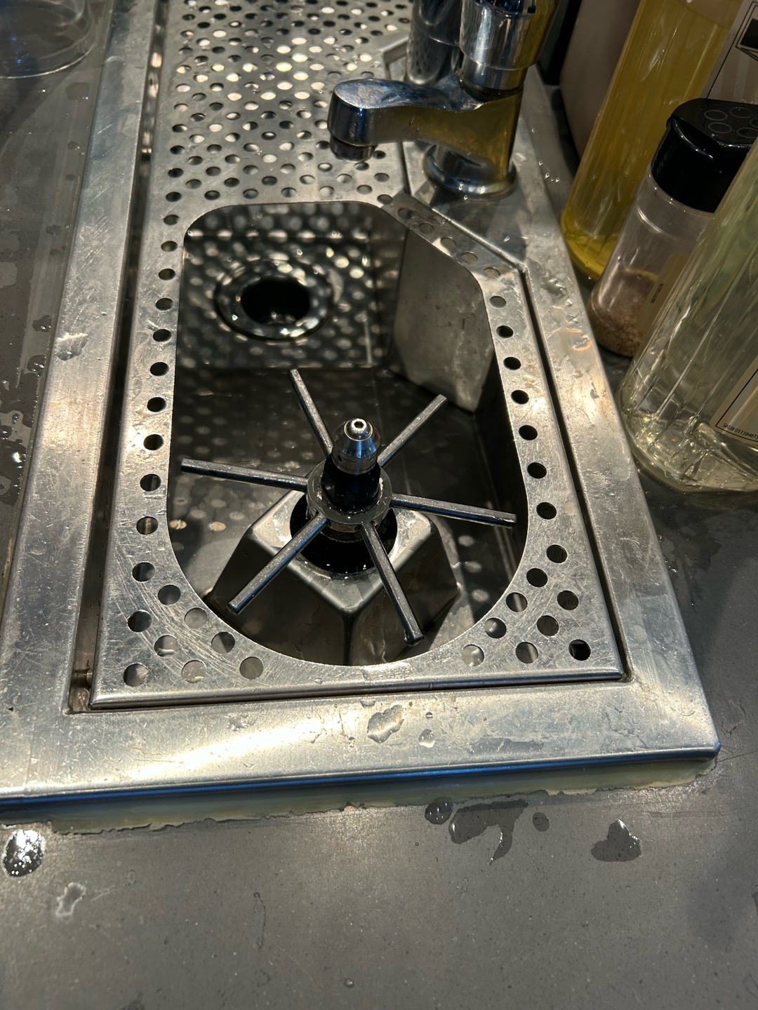 On September 8, I was tasked with addressing an issue with the Rhino rinse on bar 1. Upon inspection, I found that the rinse had become loose from its mounting position, causing a potential seal failure. To rectify this, I first examined the mount nut securing the rinse to the bar. After confirming the looseness, I carefully tightened the mount nut, ensuring it was snug and secure. This action effectively locked the rinse in place, stopping any wiggling and restoring the seal. The job was completed efficiently, ensuring the rinse operates correctly and maintains its integrity.