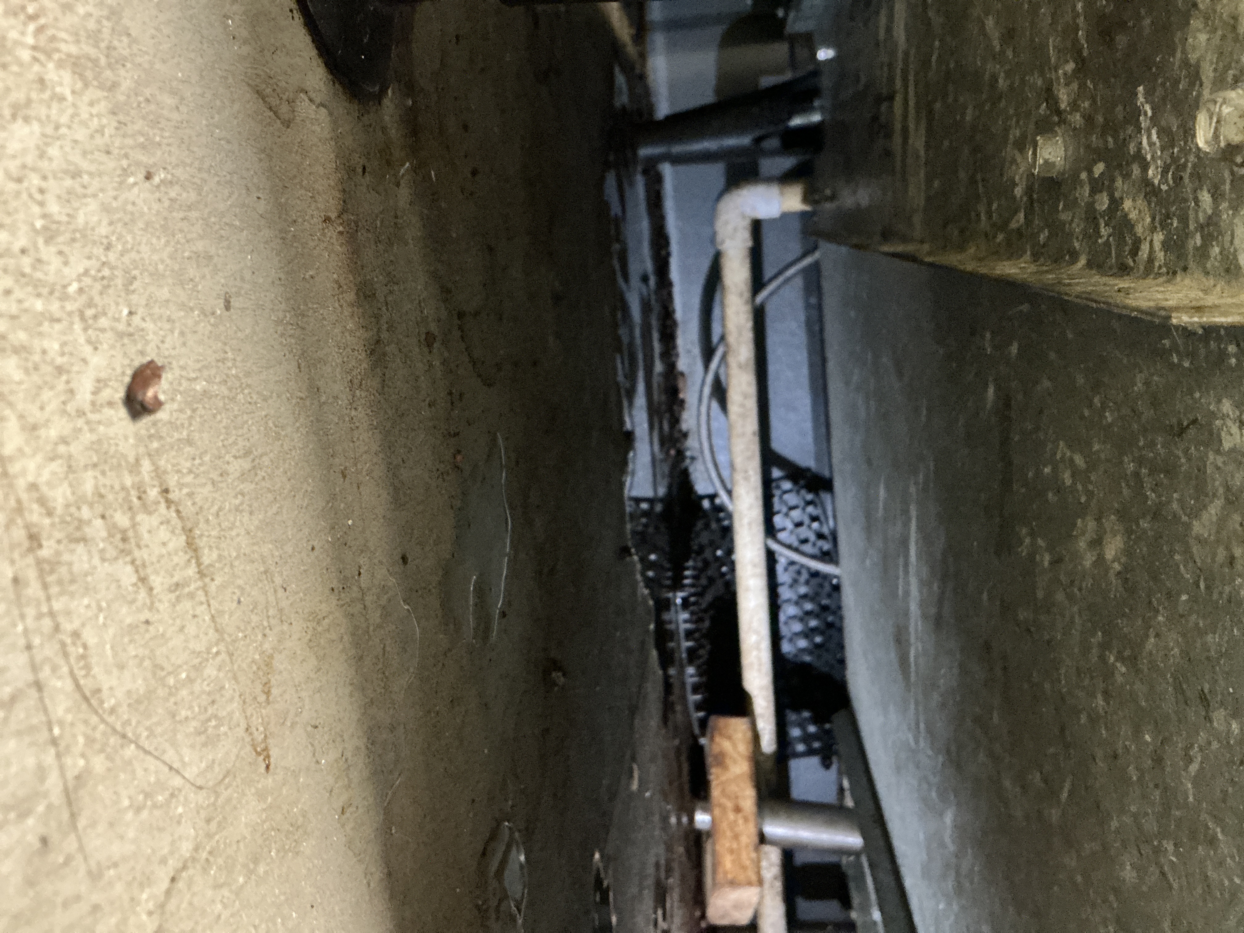 I adjusted the drain line for the ice machine, which was tilted back, causing cold water to accumulate and drip onto the floor. The adjustment ensured proper drainage, preventing further water accumulation. Additionally, I identified two back legs of the ice machine that are detaching and recommended immediate attention from the ice machine specialists. Regarding the pressure issue, I confirmed with Brian that a new PRV is needed. Ecolab was also informed about the pressure problem.