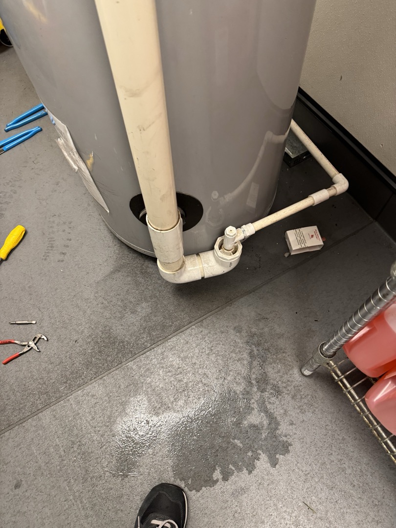 Upon arrival, I entered the premises and canceled the alarm after it sounded due to an unrecognized code. I found the water heater off and the gas shut off at the ball valve. After spraying down the gas lines and whip, I turned on the gas and heater, which fired up. I then checked for leaks, tightened all gas connections, and ensured the exhaust condensation was draining. I cycled the heater multiple times with a flammable vapor detector, which showed no issues. I left the heater on and attended to another work order before returning to verify the gas leak was resolved.