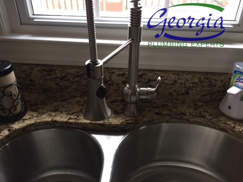 Installed customer furnished kitchen sink faucet. Checked other plumbing items 