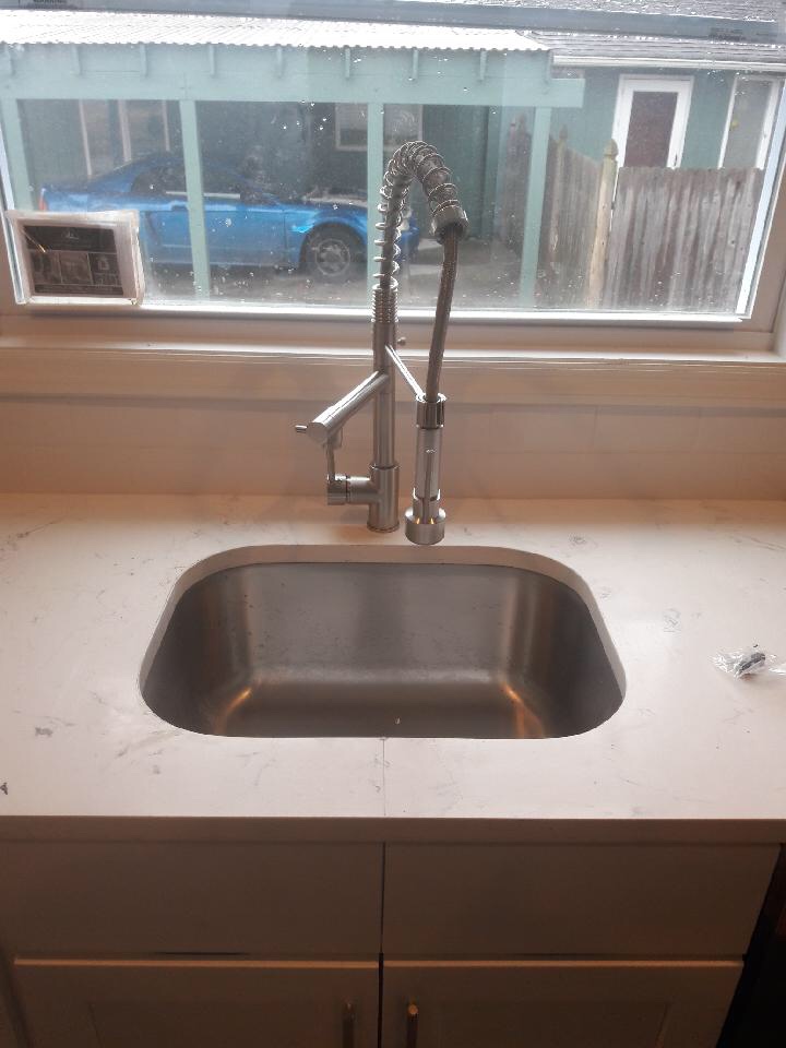 Installed new kitchen faucet 