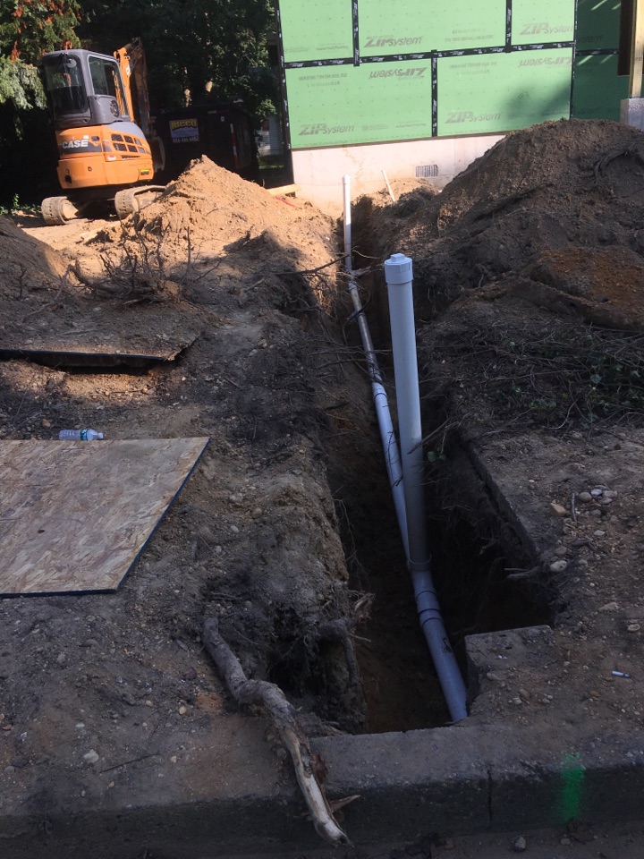 Install water and sewer main 