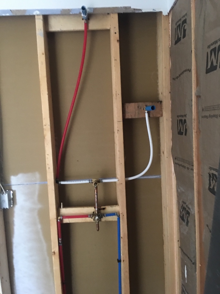 Install transfer valve for hand held shower 