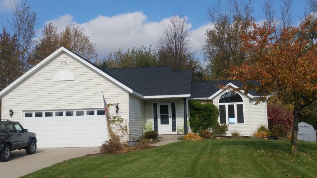 Holland, MI - New roof replacement due to wind damage. Insurance paid for the whole roof. GAF natural shadow charcoal Holland, MI - New roof replacement due to wind damage. Insurance paid for the whole roof. GAF natural shadow charcoal