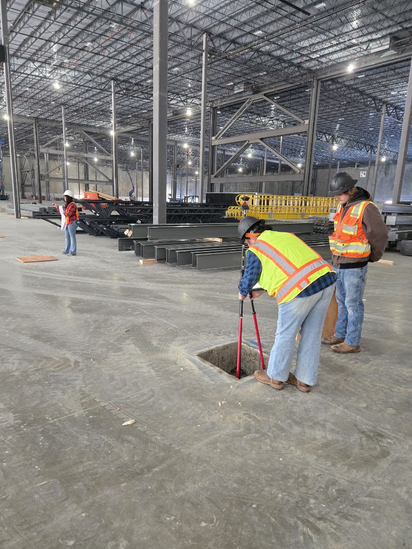 On site today in Montgomery, Alabama at the new Alabama ABC Warehouse, verifying column footing elevations before red iron is ordered and fabricated.
Catching elevation issues early helps avoid steel rework, construction delays, and costly change orders. Our team is providing precise elevation verification to ensure the structural layout matches design intent from the ground up.
Commercial land surveying, construction staking, elevation verification, as-built surveys, and drone mapping for projects across Montgomery and Central Alabama.
Montgomery, AL
 Commercial ? Industrial ? Warehouse Construction
Alabama Land Surveyors Inc.