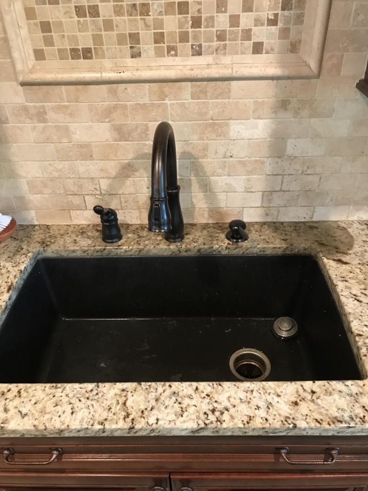 Replace kitchen faucet Replace kitchen faucet