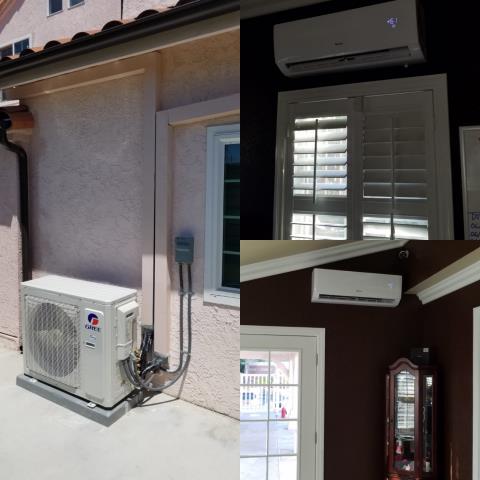 Mini Split installation for the Martinez family in the city of Azusa.