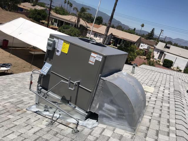 Replaced a rooftop package unit system in the city of Fontana, CA.