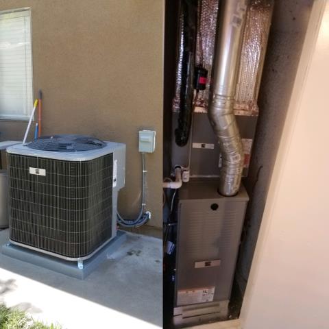 Replaced a condenser,coil, and furnace in the city of Azusa, CA.