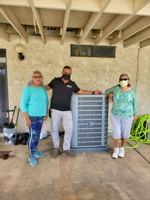 Installation of a condenser, coil, furnace and ducts to a wonderful family in the city of Covina