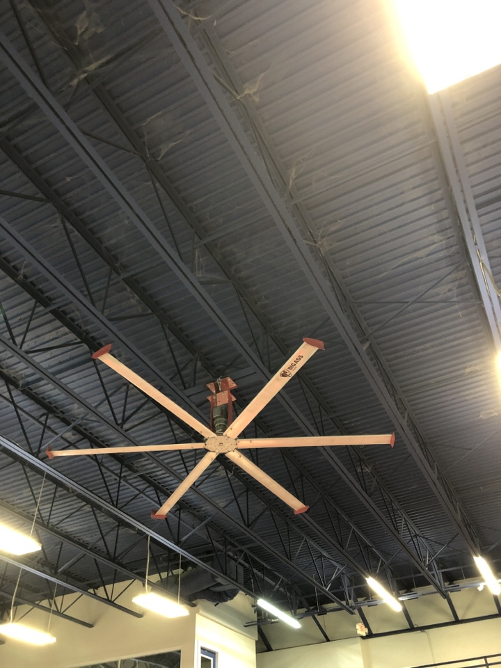 Preventive maintenance on a big ass fan Preventive maintenance on a big ass fan