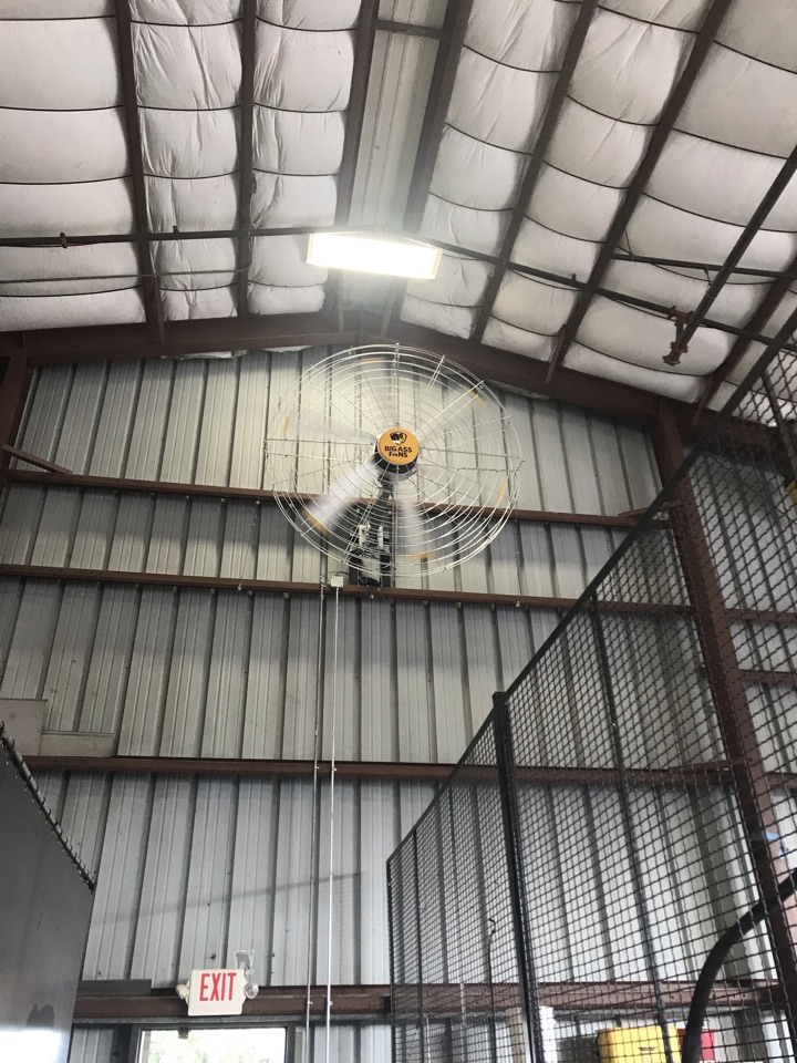 Installed 5 fans. Installed 5 fans.