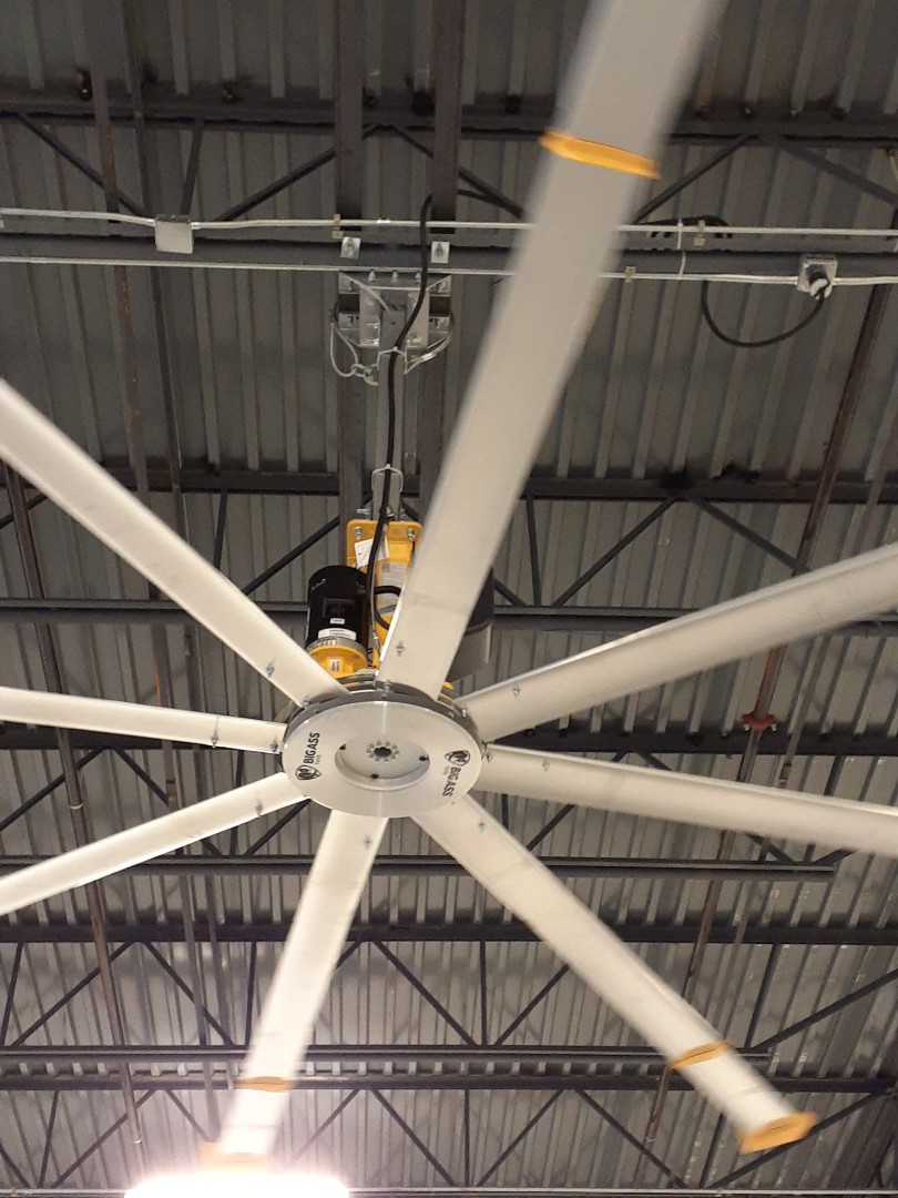 Installing Big Ass Fans.
Gannett's Paper
Stuart Fl
