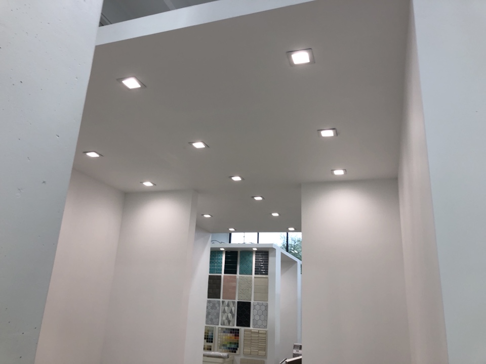 Hollywood, FL - Installing new led lighting for show room Hollywood, FL - Installing new led lighting for show room