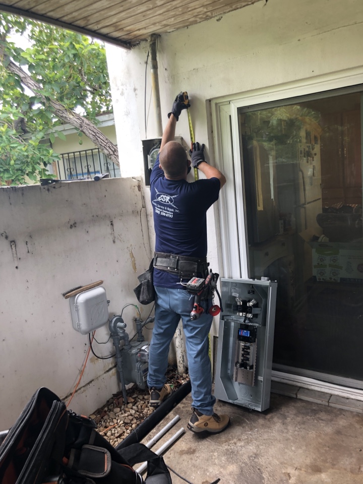 Installed new eletrical service Installed new eletrical service