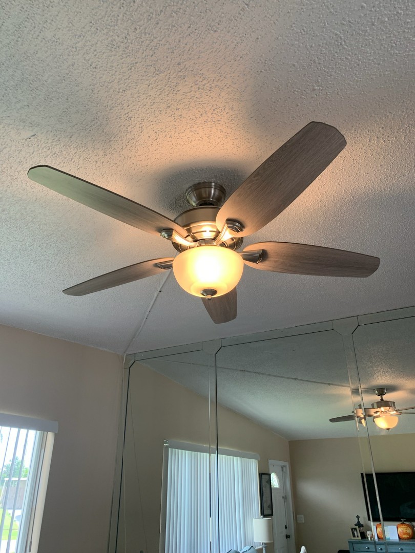 Installed ceiling fan 