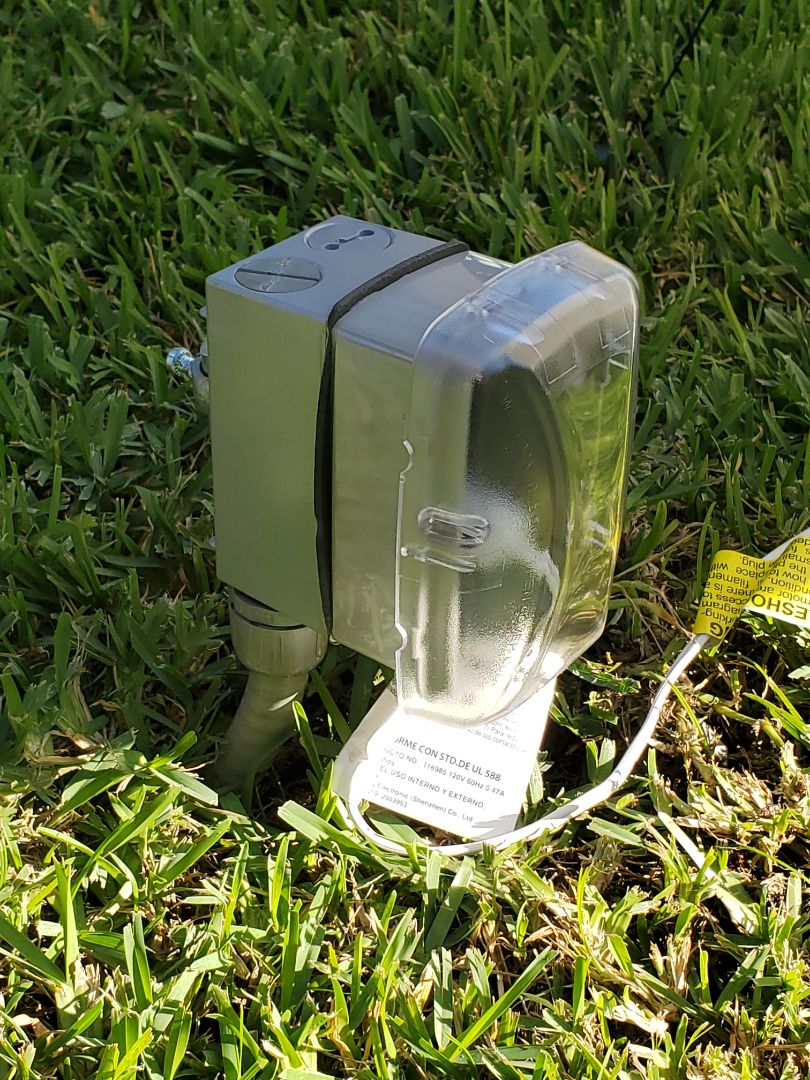 Replaced outside receptacle and cover Replaced outside receptacle and cover