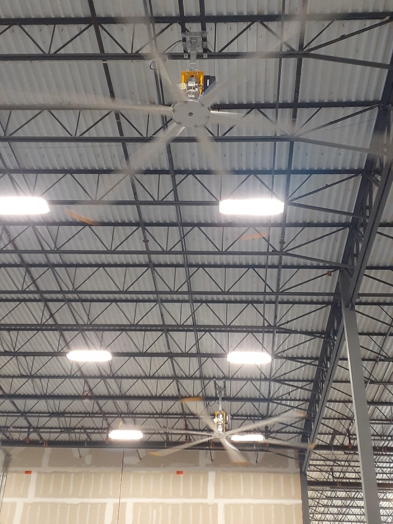 Installed 2 BAF fans in warehouse.
Dale Tile 
Sarasota Fl 34234