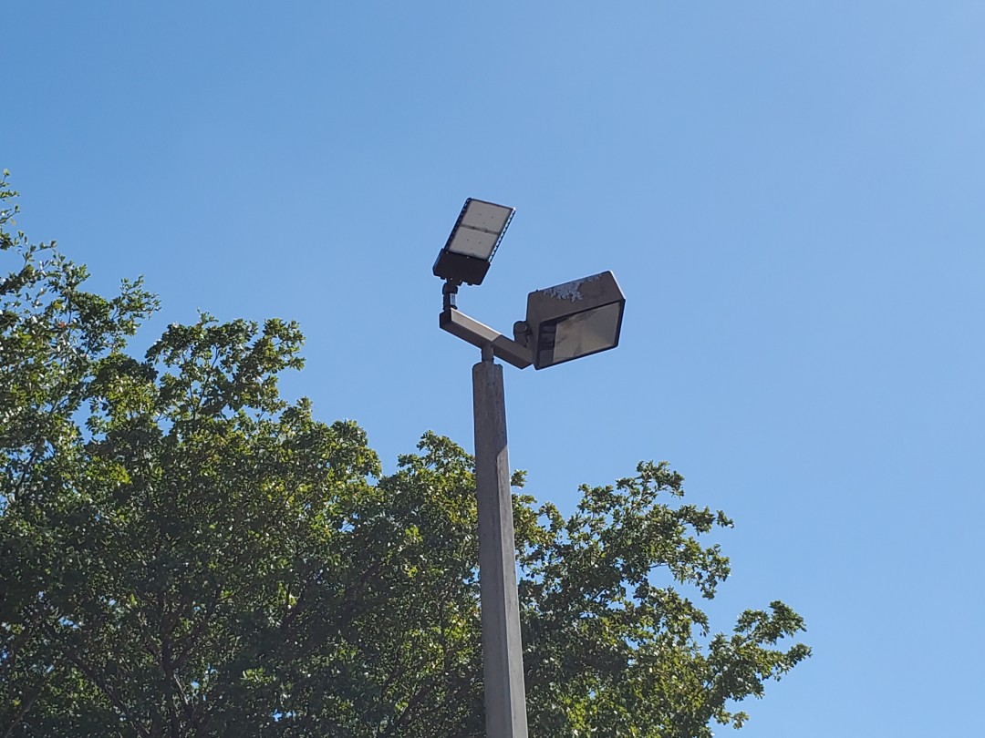 Installed 3 new parking lot lights for chevys fresh mex Installed 3 new parking lot lights for chevys fresh mex