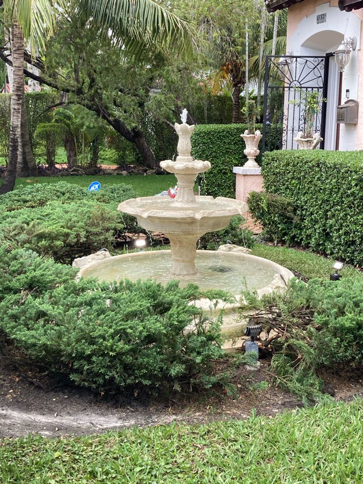 Coral Gables, FL - Installed fountain lighting and pumps Coral Gables, FL - Installed fountain lighting and pumps