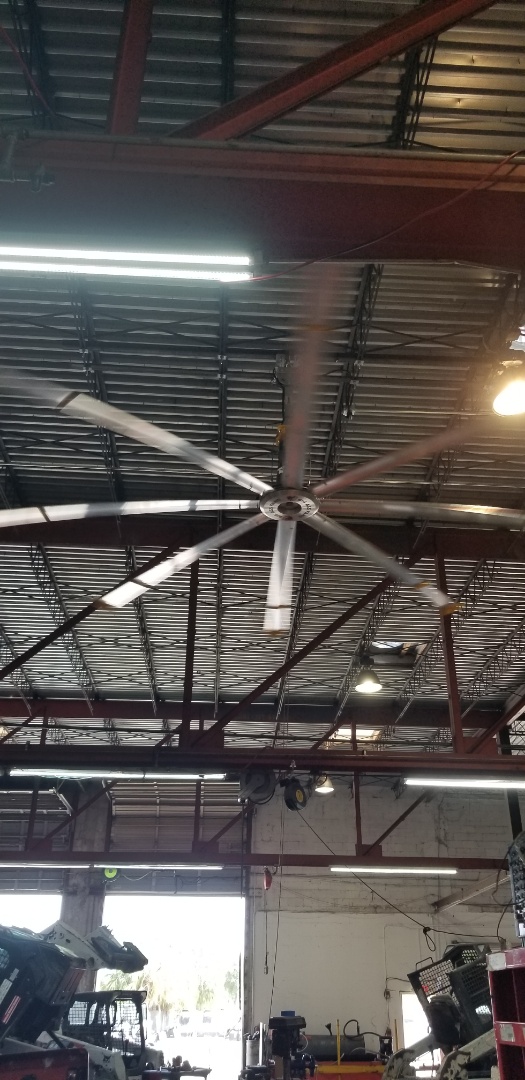 Installed 2 Big Ass Fans in Bobcat. In Pompano beach  FL. 