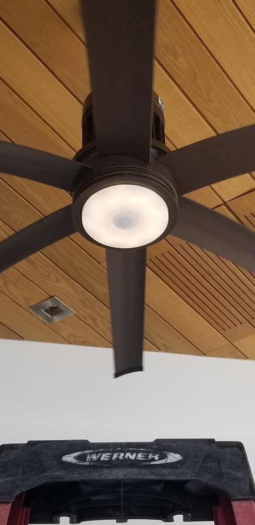 Installed light kit for a Big Ass Fan in Coral gables , Fl