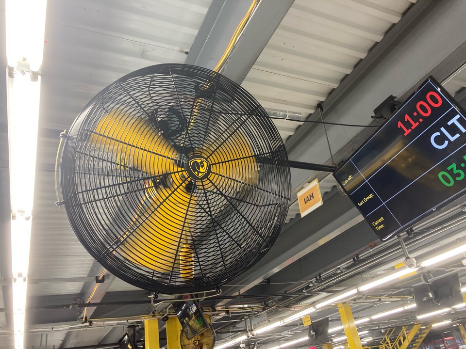 Installing new big ass fans Installing new big ass fans
