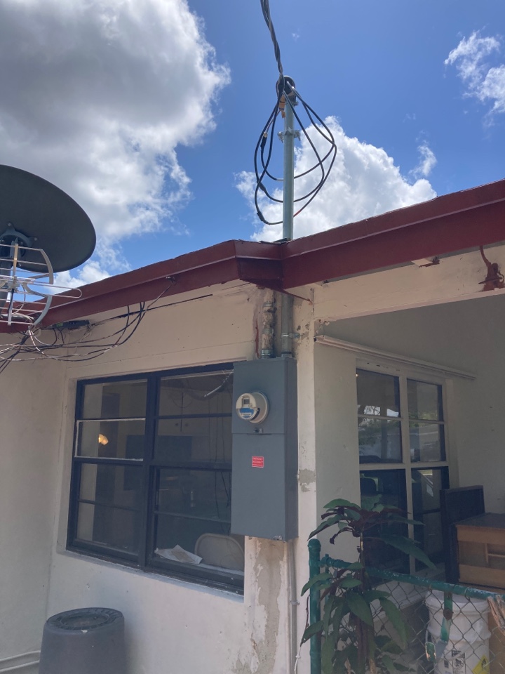 Installed new electrical service and panel Installed new electrical service and panel