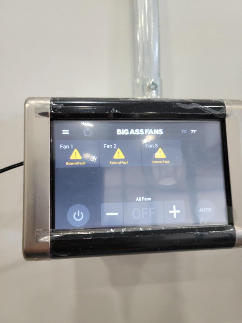 Ran fire alarm cable for fans to box. In Pembroke Pines FL.  