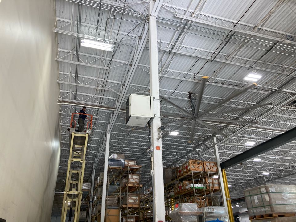 Installing new big ass fans Installing new big ass fans